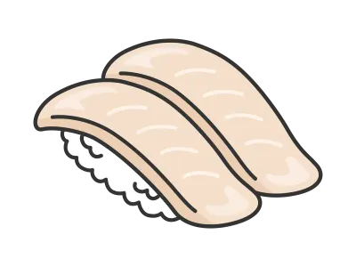 ビンチョウマグロの寿司のイラスト