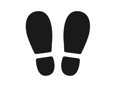 人間の靴の足跡のイラスト