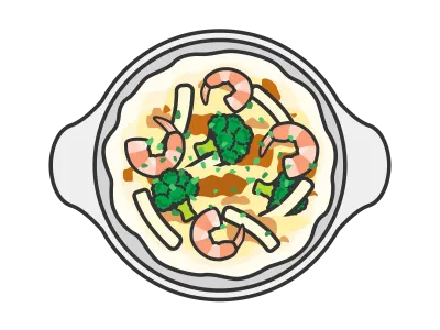 エビグラタンのイラスト