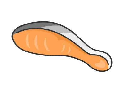 鮭の切り身のイラスト