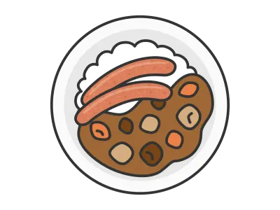 ソーセージカレーのイラスト