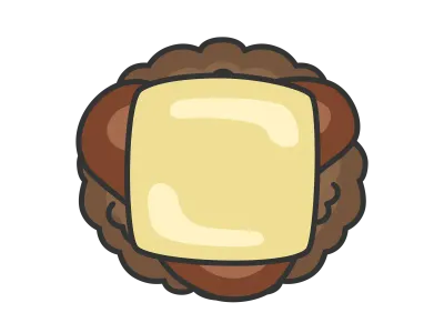 チーズハンバーグのイラスト