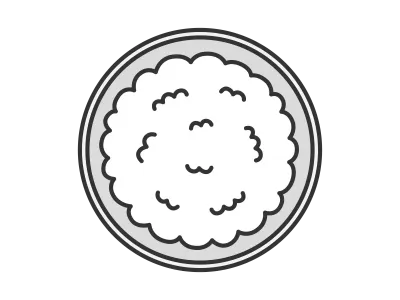 茶碗に入った白ごはんのイラスト