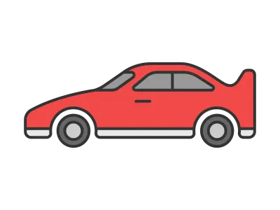 スポーツカーのイラスト