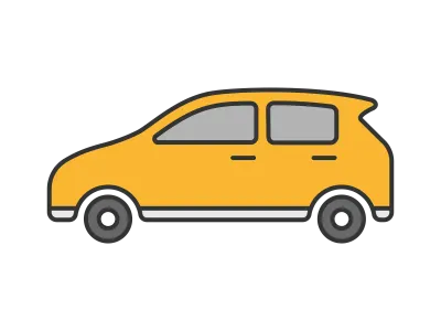 普通自動車のイラスト