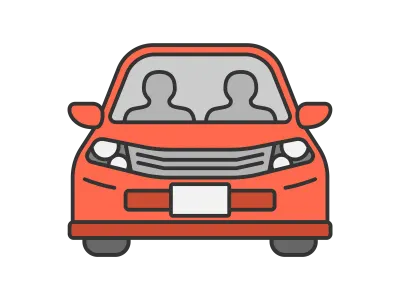 正面から見た自動車のイラスト