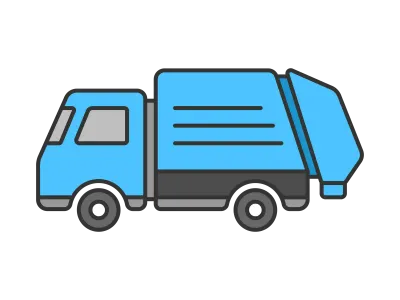 パッカー車のイラスト