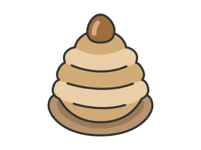 モンブランケーキのイラスト