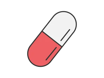 カプセル錠剤のイラスト