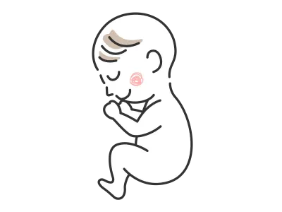 眠っている赤ちゃんのイラスト