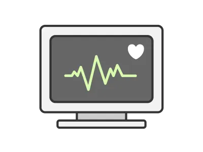 心電図のモニターのイラスト