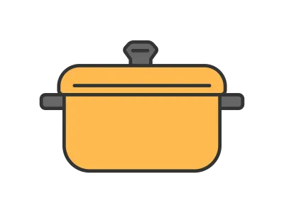 調理鍋のイラスト