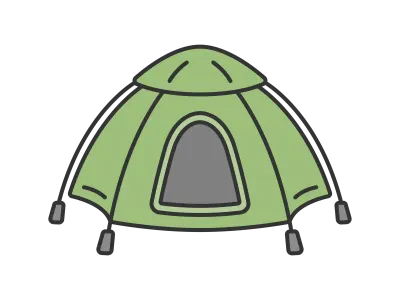 キャンプ用のテントのイラスト