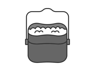 キャンプ用の飯盒のイラスト