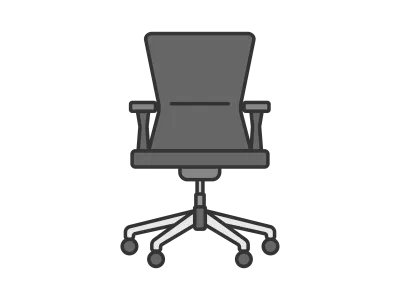 オフィスチェアのイラスト