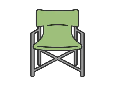 アウトドアチェアのイラスト