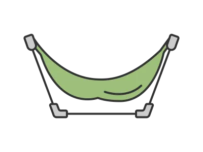 ハンモックのイラスト