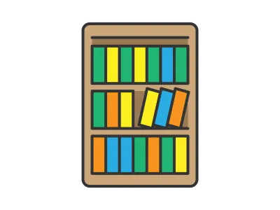 本棚のアイコンイラスト