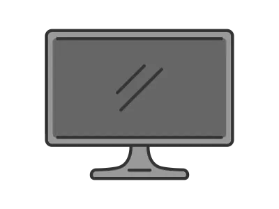 液晶テレビのアイコンイラスト