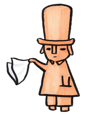 HANIWA-SHINSHI(Haniwa the gentleman)  handkerchief