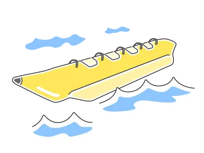 バナナボートのイラスト