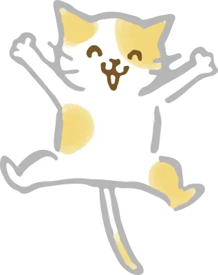 ジャンプする猫のイラスト