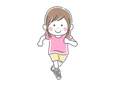 走る女の子のイラスト