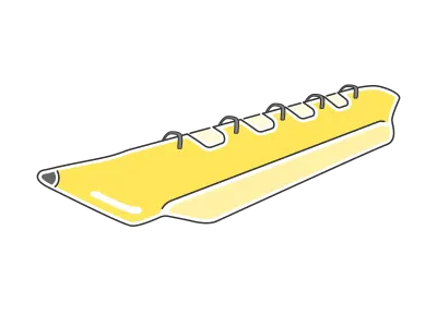 バナナボートのイラスト