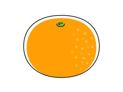果物の蜜柑のイラスト