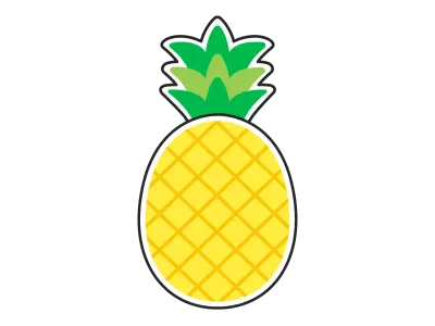 果物のパイナップルのイラスト