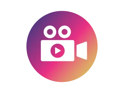 ビデオカメラのグラデーションアイコン