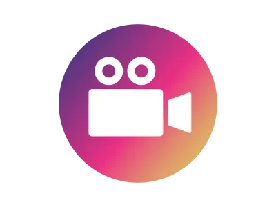 ビデオカメラのグラデーションアイコン