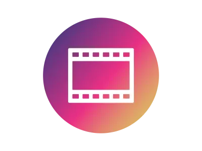 動画フレームのグラデーションアイコン