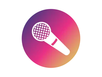 マイクのグラデーションアイコン