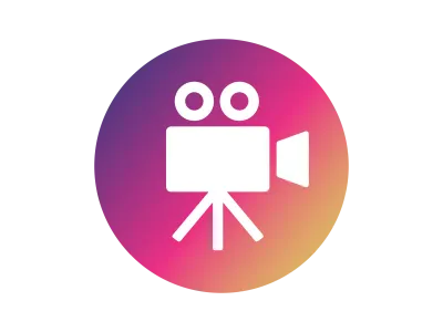 ビデオカメラのグラデーションアイコン