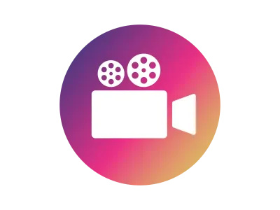 ビデオカメラのグラデーションアイコン