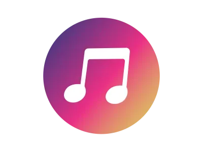 音符のグラデーションアイコン