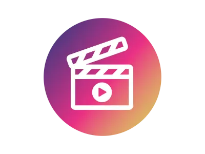 動画撮影のグラデーションアイコン