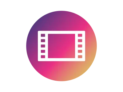 動画フレームのグラデーションアイコン