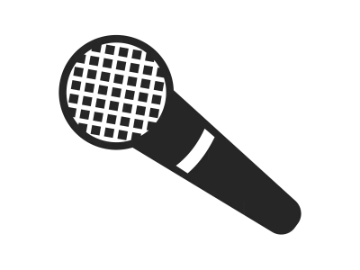 マイクのモノクロアイコン