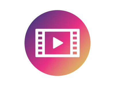 動画フレームのグラデーションアイコン