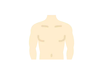 男性の引き締まった体のアイコンのイラスト