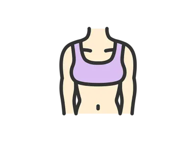 女性の引き締まった体のアイコンのイラスト