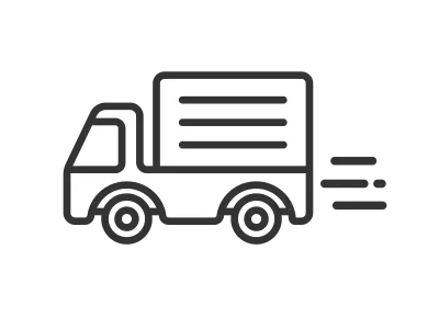 急ぐトラックのアイコンのイラスト