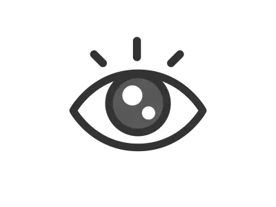 見開いた目のアイコンのイラスト