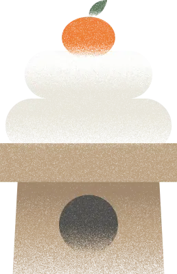 그라데이션 질감이 있는 일본풍 신년 장식