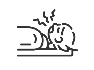 いびきをかく女性のアイコンのイラスト