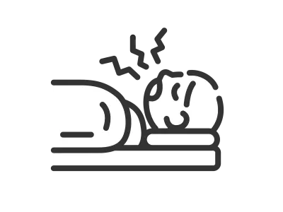 いびきをかく男性のアイコンのイラスト