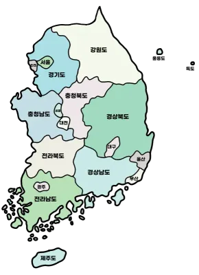 대한민국 지도
