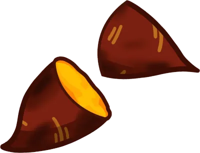 겨울 군고구마 반쪽